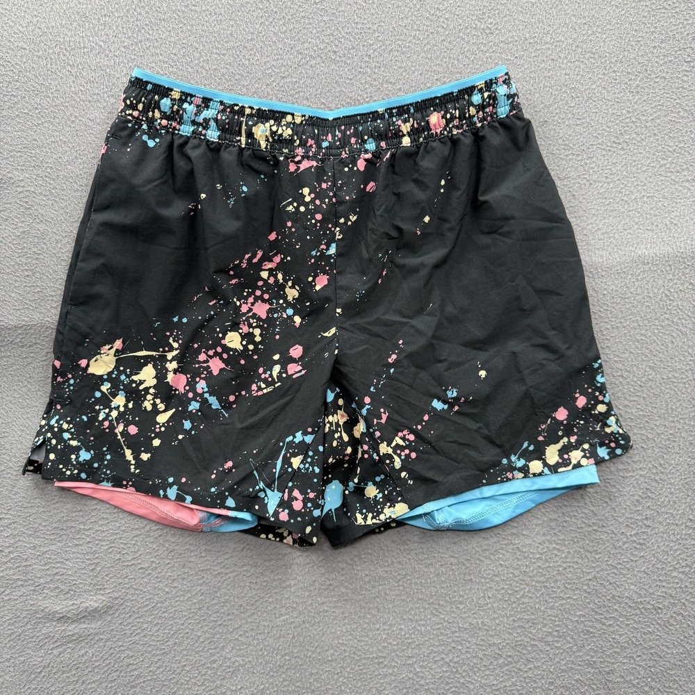 Chubbies Swim Trunks Mens Small Multicolor Paint Splatter 5.5 Inseam Lined